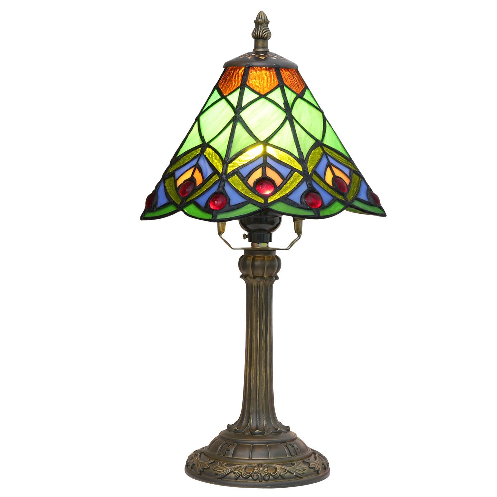 Resin Glass Conic Bead Table Lamp