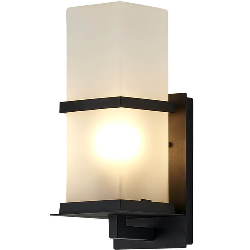 Column Frosted Glass Outdoor Light