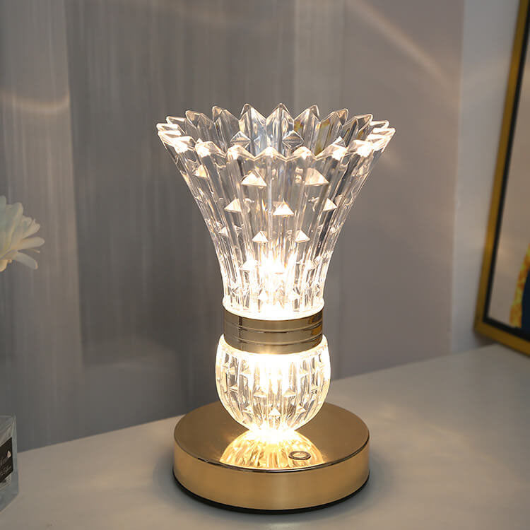 Acrylic Vase Shape Hardware Table Lamp