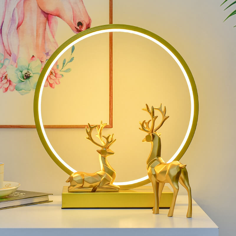 Circle Deer Night Table Lamp