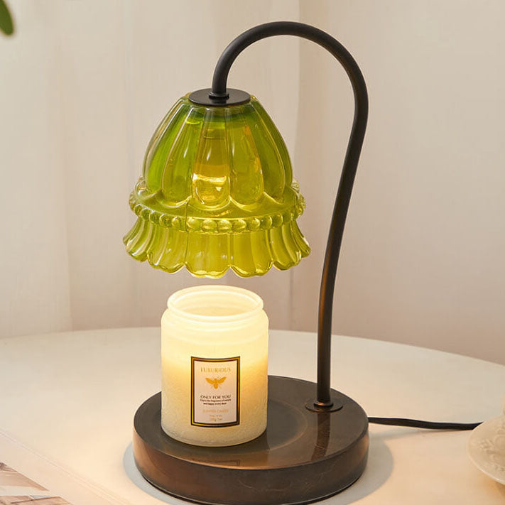Glass Lily Valley Melting Table Lamp