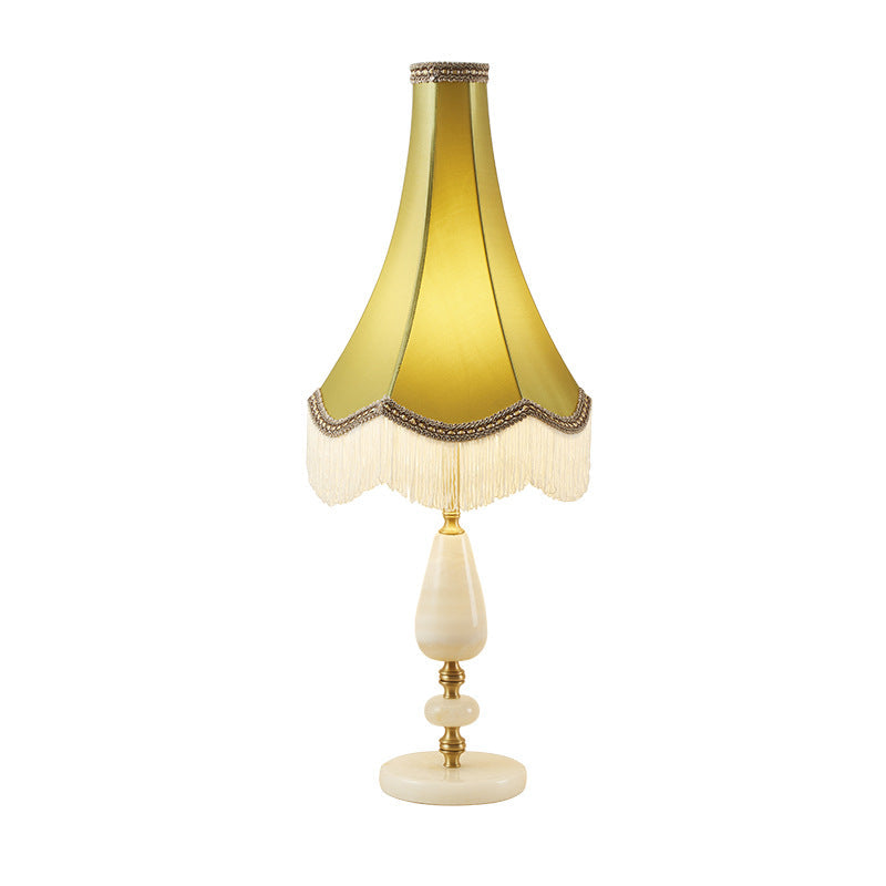 Fabric Fringed Horn Table Lamp