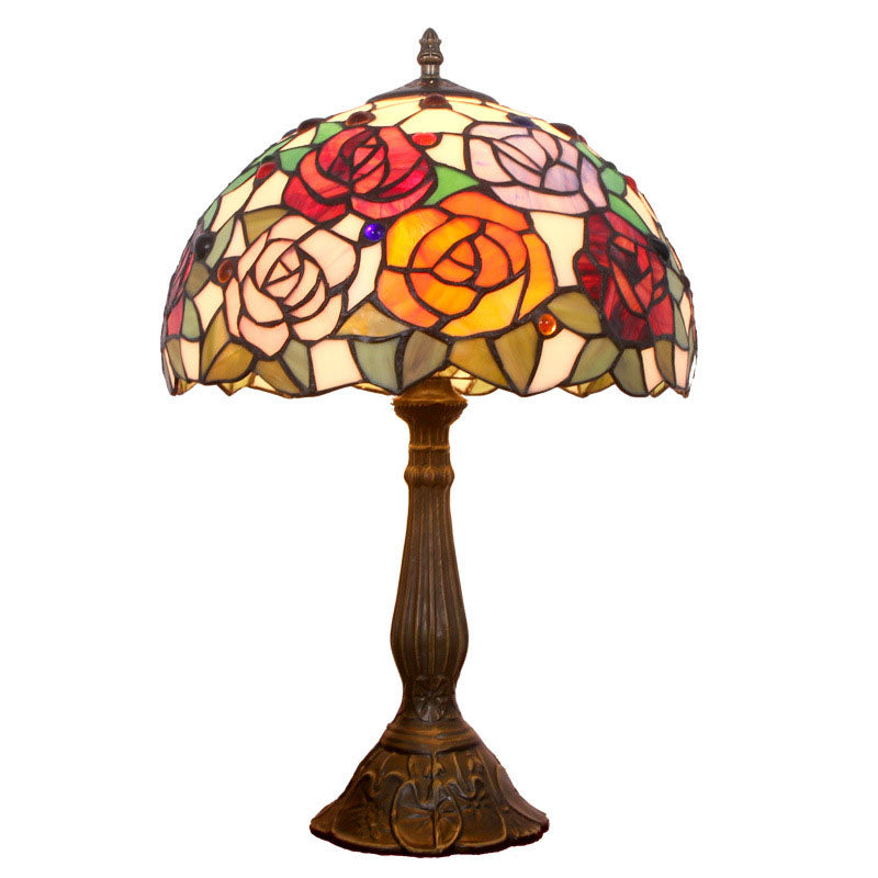 Alloy Four-Color Rose Table Lamp