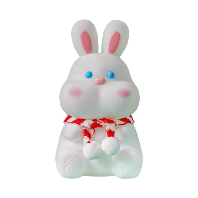 Cartoon Rabbit Silicone Pat Table Lamp