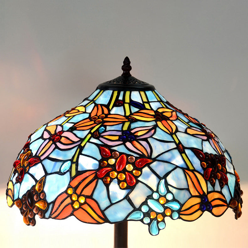 Butterfly Decoration Stained Glass 2-Light Floor Lamp