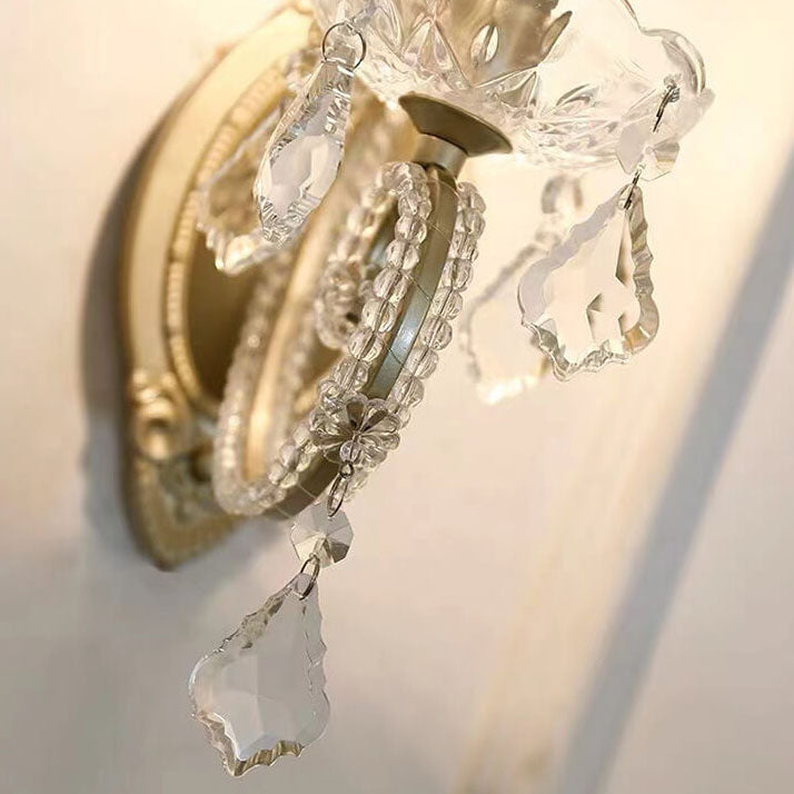 Crystal Candelabra 1/2 Wall Lamp
