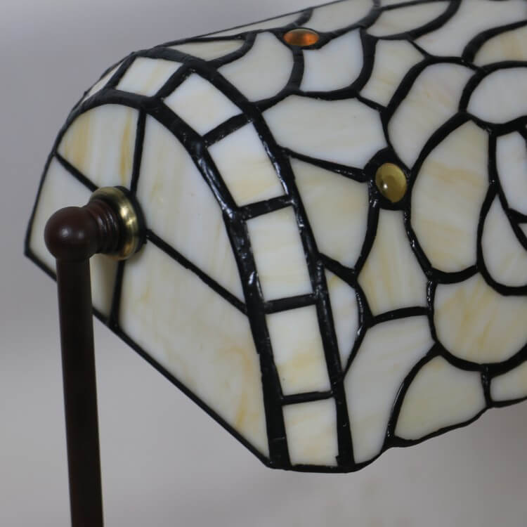 Floral Butterfly Stained Glass Table Lamp