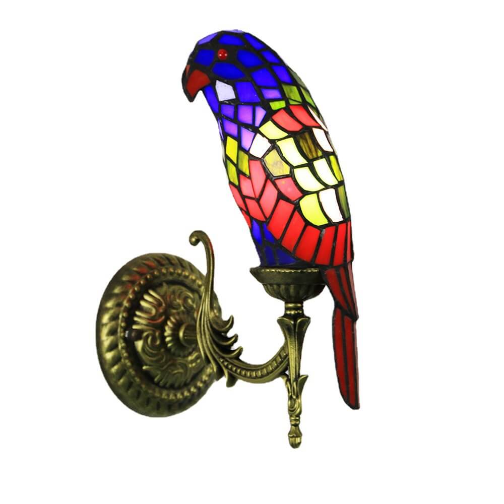 Parrot Stained Glass Wall Lamp