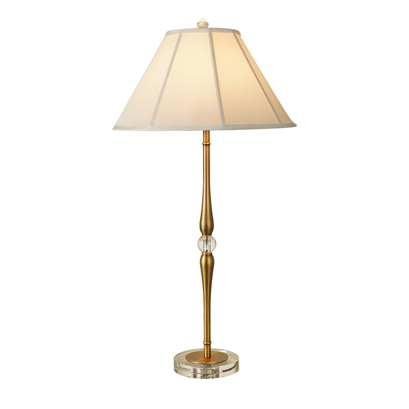 Fabric Pleated Cone Long Table Lamp
