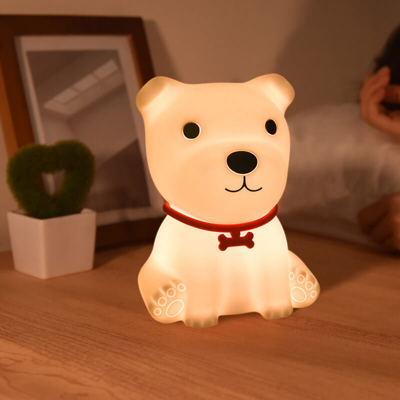 Cute Puppy Silicone Night Table Lamp