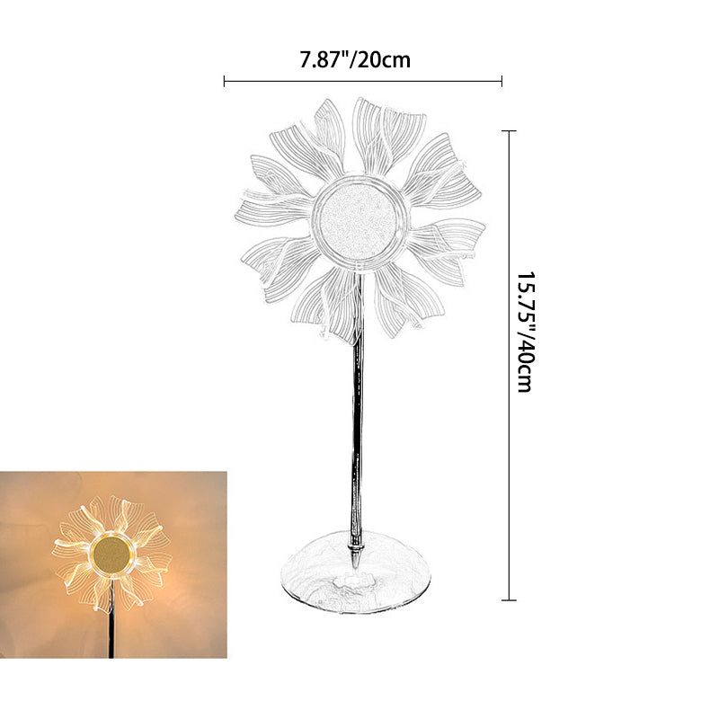 Windmill Sunflower Disc Iron Table Lamp