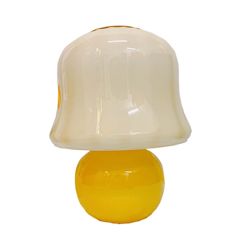 Glass Mushroom Shape Study Table Lamp