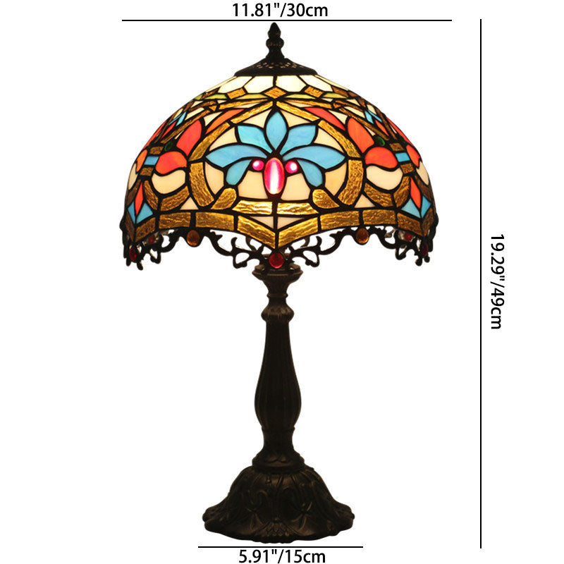 Resin Zinc Alloy Glass Table Lamp