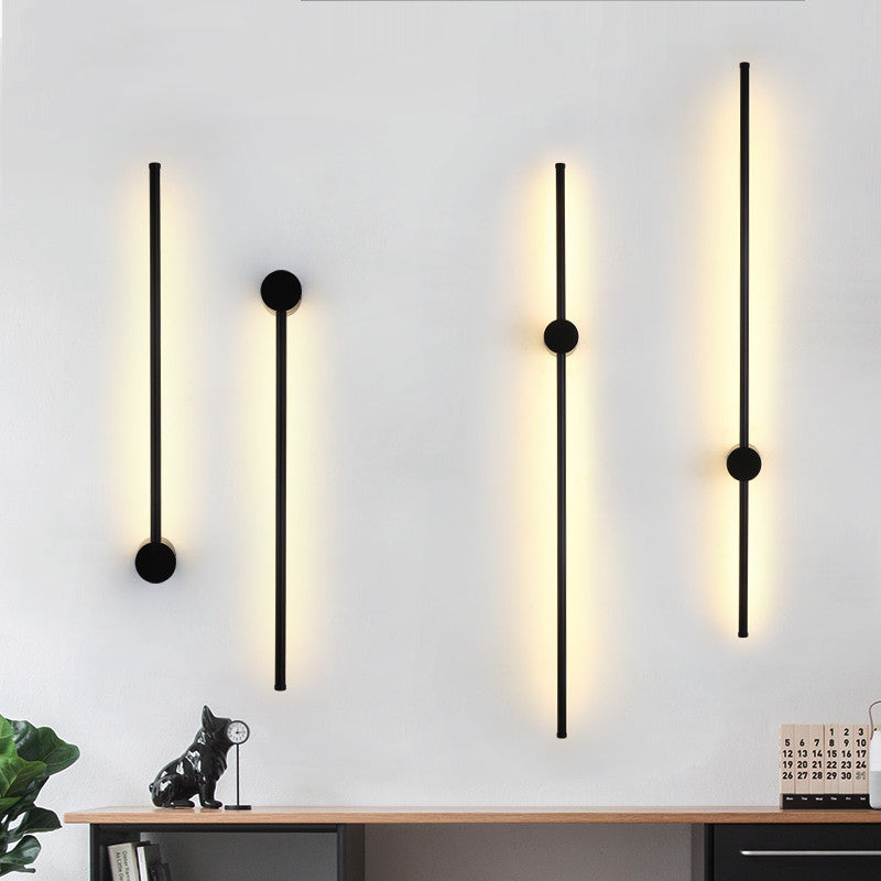 Long Aluminum Iron Silicone Wall Lamp