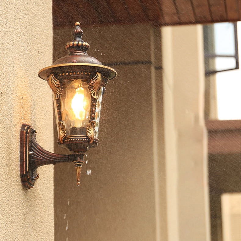 Cylinder Quadrilateral Aluminum Glass Outdoor Light