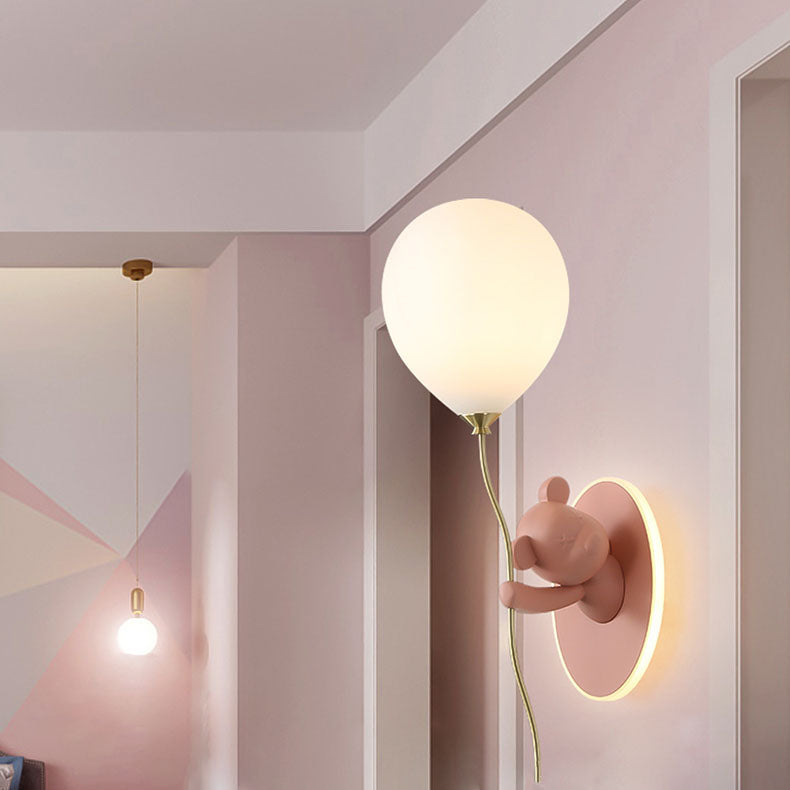 Cartoon Bear Balloon Iron Wall Lamp