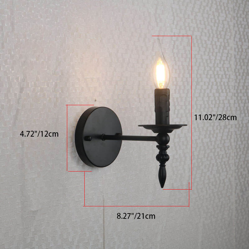 Iron Candle Wall Lamp