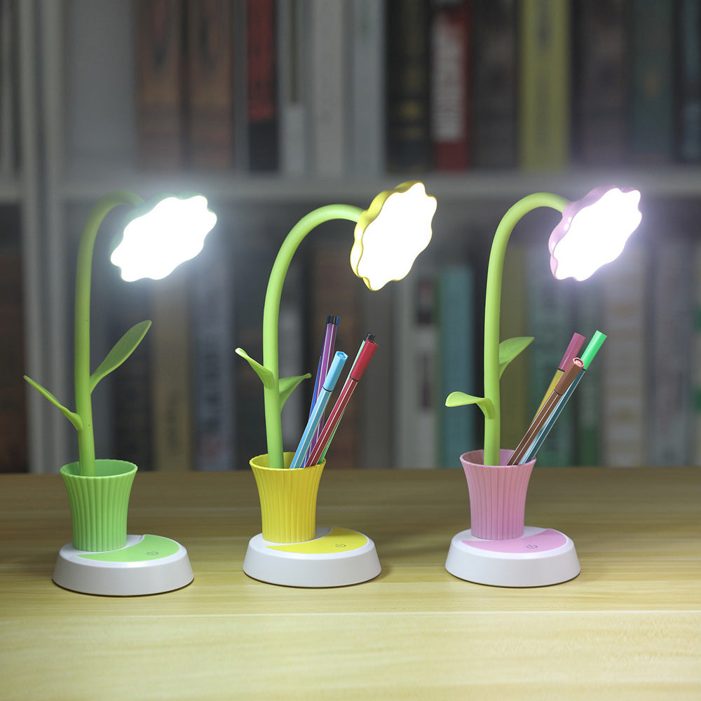 Sun Flower Pen Holder Table Lamp