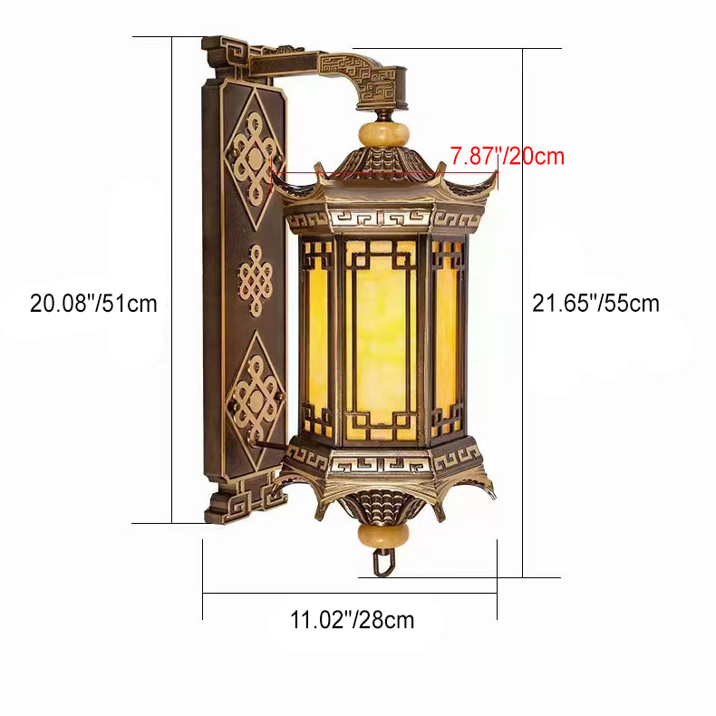 Aluminum Octagonal Pavilion Imitation Outdoor Light