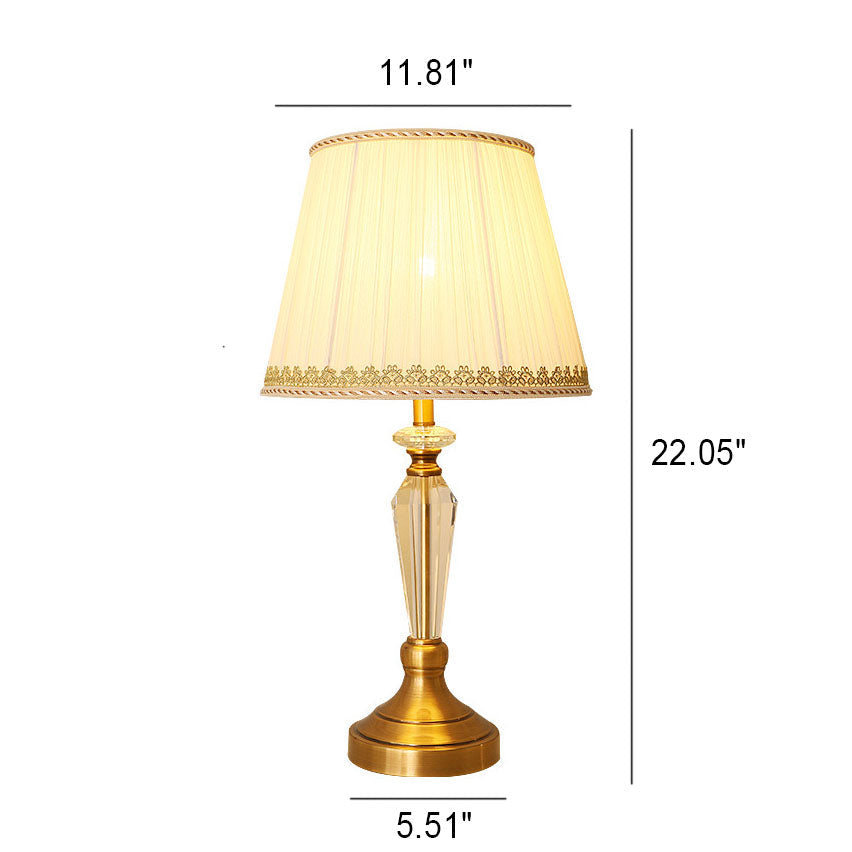 Crystal Cloth Table Lamp