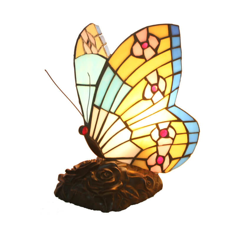 Butterfly Shape Stained Glass Table Lamp