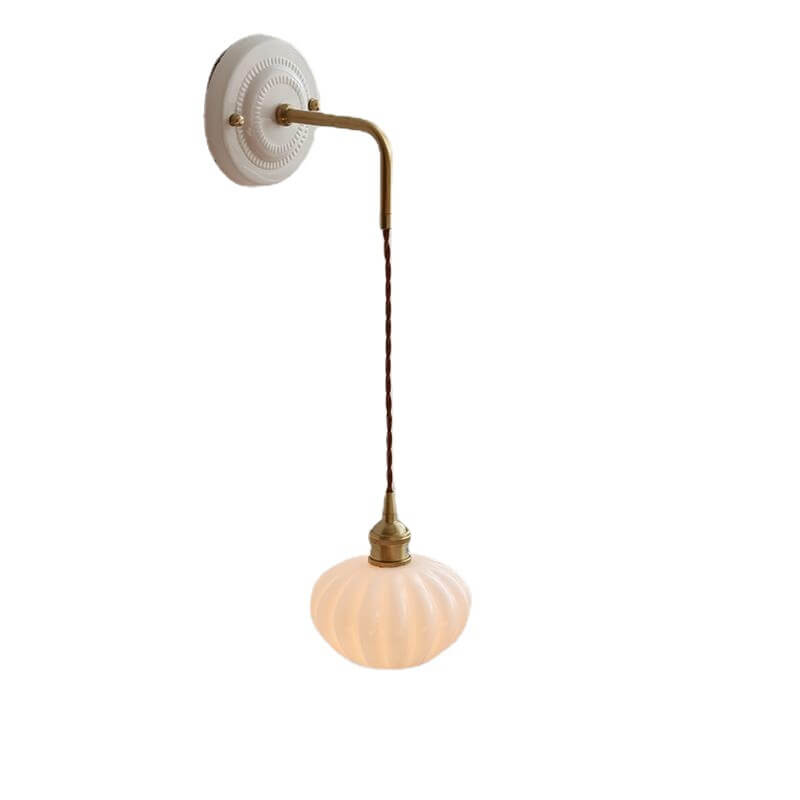 Glass Round Ceramic Wall Lamp