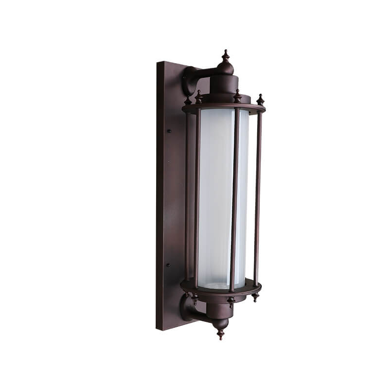 Cylinder Iron Glass Garden Outdoor Light