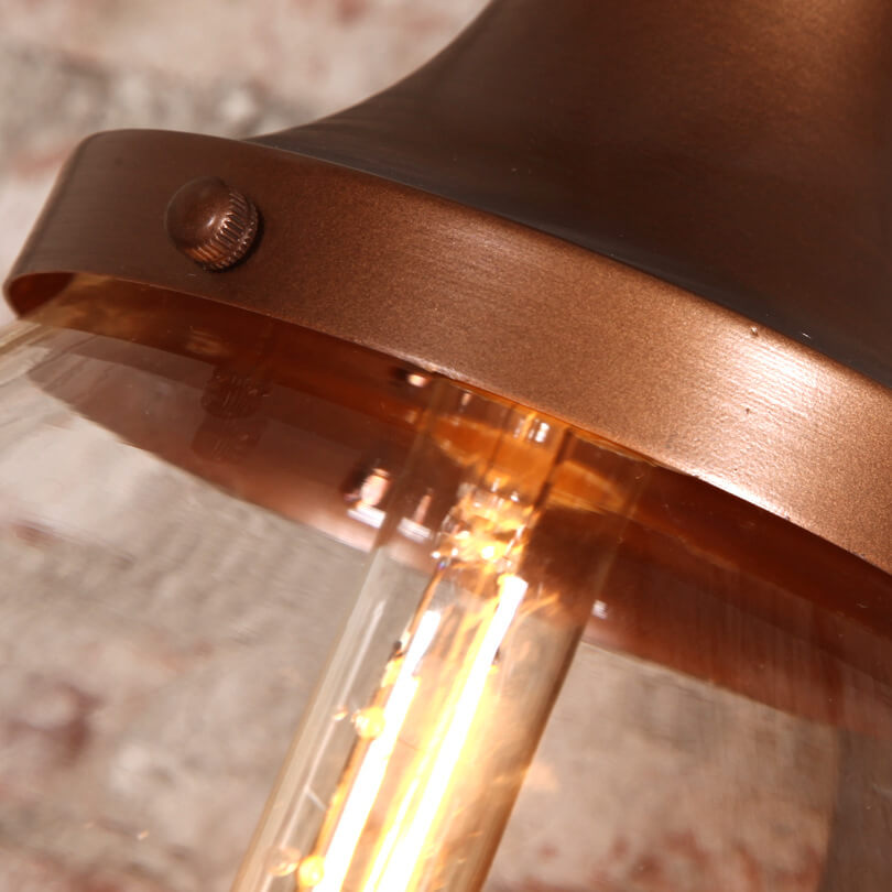 Glass Cup Iron Wall Lamp