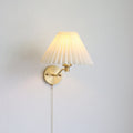Pleated Brass Wall Lamp