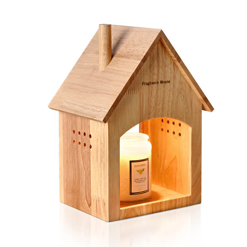 House Design Log Wood Table Lamp