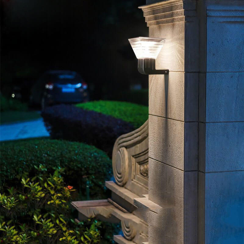 Square Black Aluminum Plastic Outdoor Light
