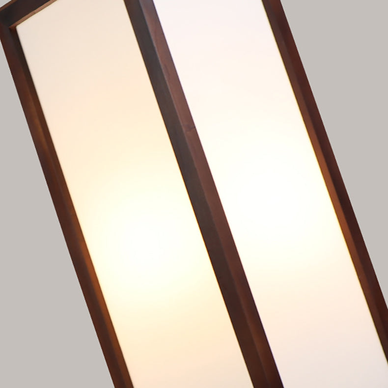 Traditional Chinese Rectangular Parchment Floor Lamp
