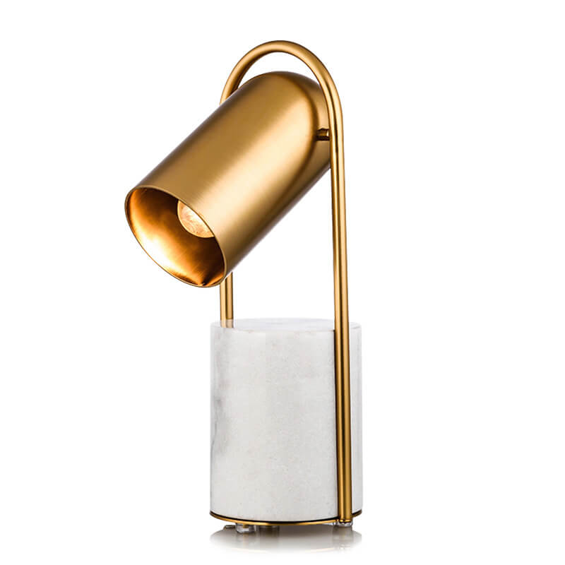 Cylinder Ring Hardware Marble Table Lamp