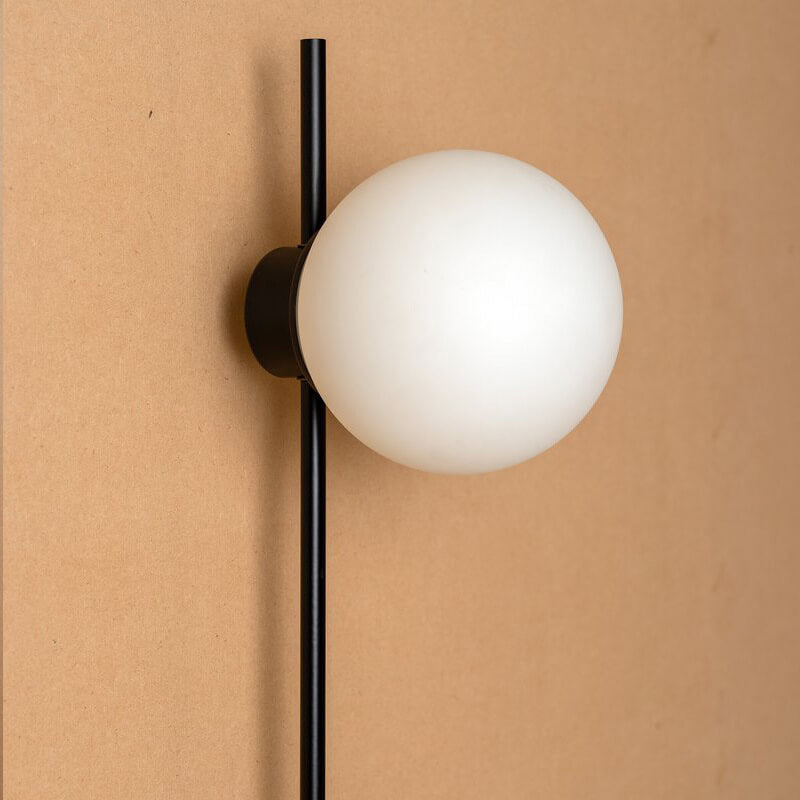 Long Pole Glass Globe1-Light Wall Lamp