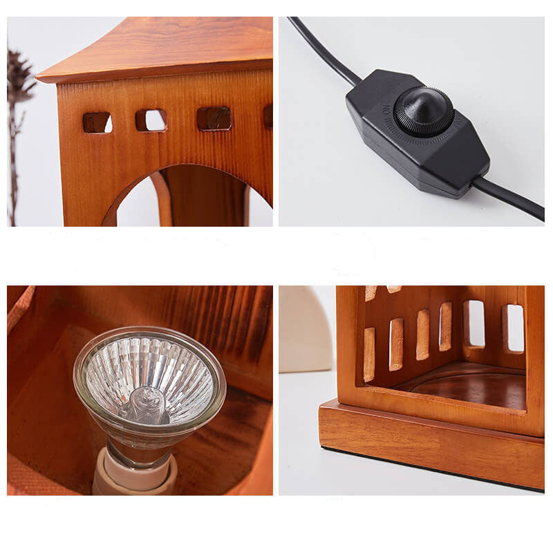 Walnut Cabin Melting Wax Table Lamp