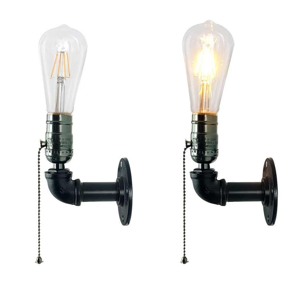 Iron Plumbing Wall Lamp