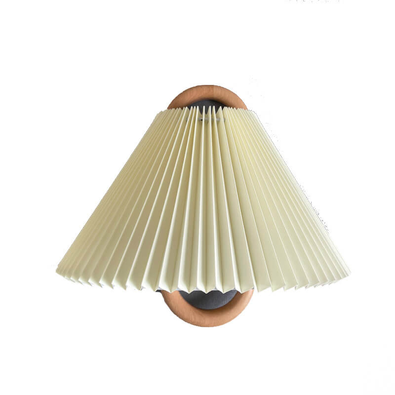 Original Solid Wood Pleated Wall Lamp