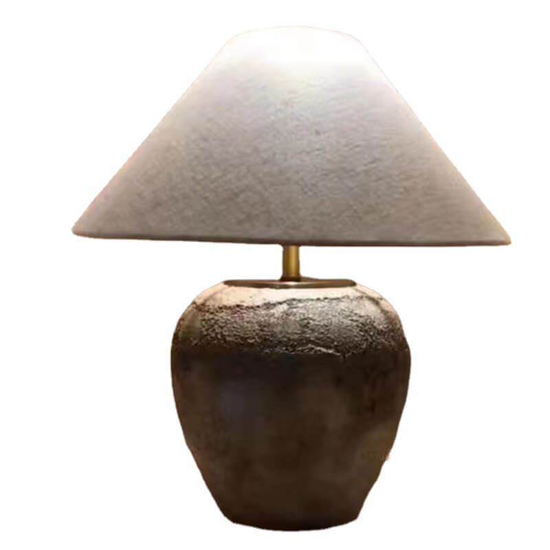 Fabric Ceramic Jar Table Lamp