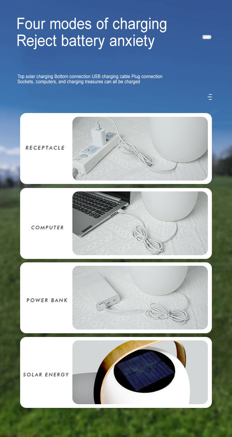 PE Portable Basket Decorative Outdoor Light