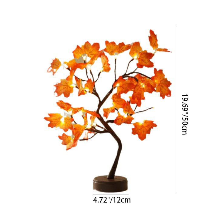 Christmas Plastic Maple Leaf Table Lamp