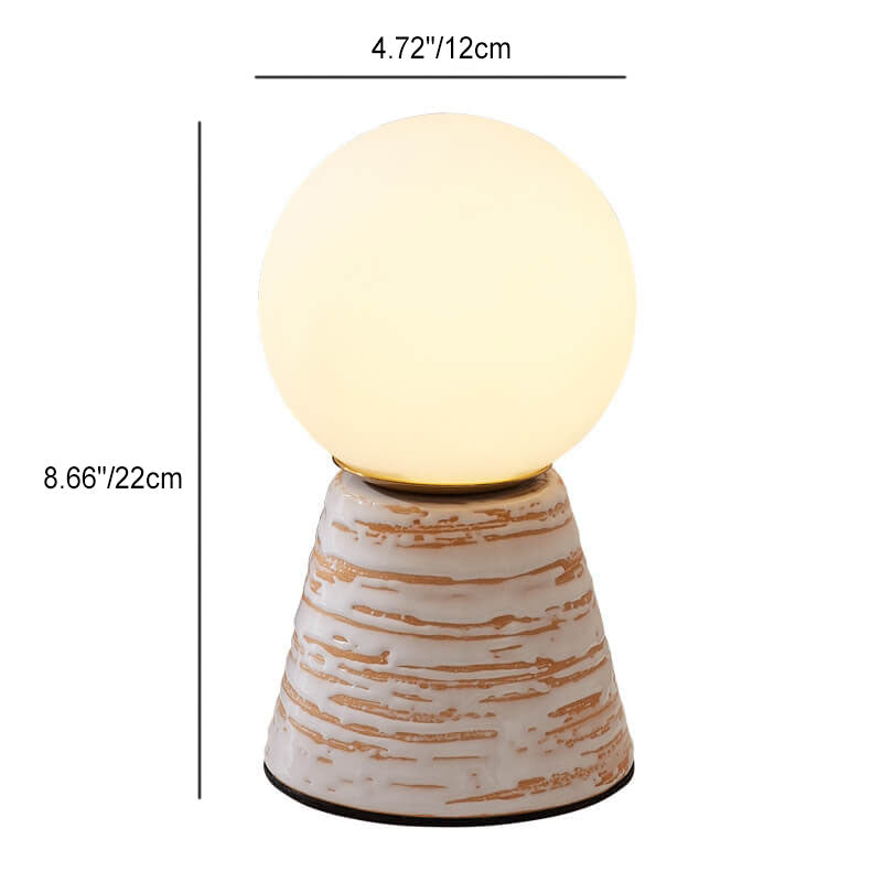 Orb Moon Ceramic Glass Table Lamp