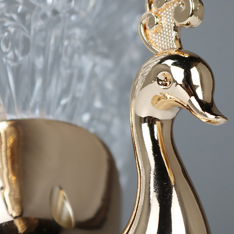 Hardware Acrylic Peacock Design Table Lamp