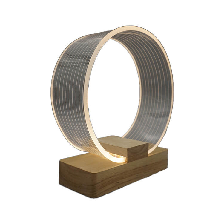 High Translucent Acrylic Circle Table Lamp