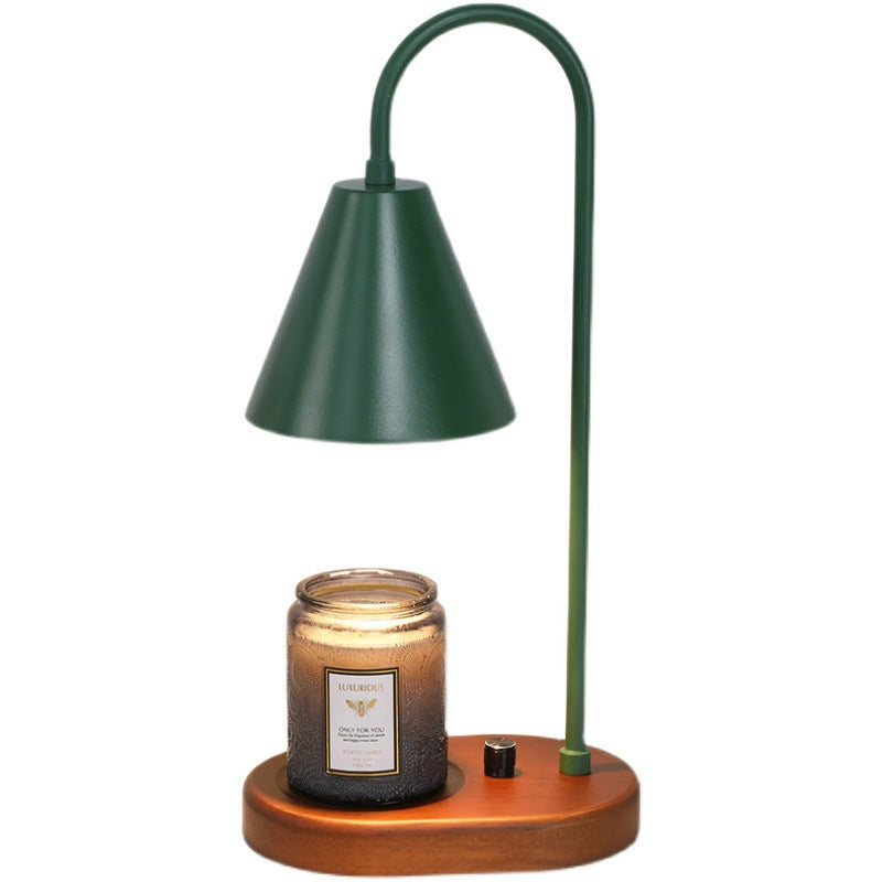 Hardware Cone Wood Dimming Table Lamp