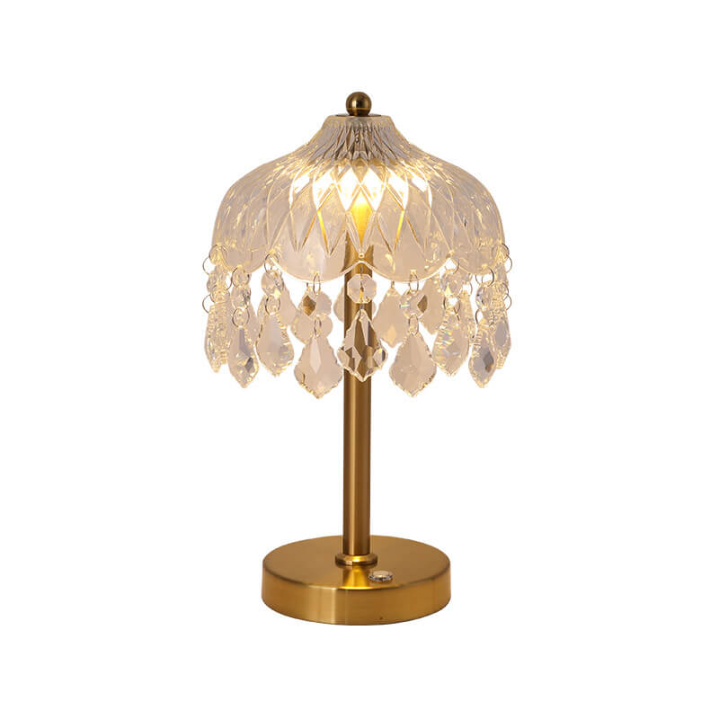 Crystal Glass Umbrella Table Lamp