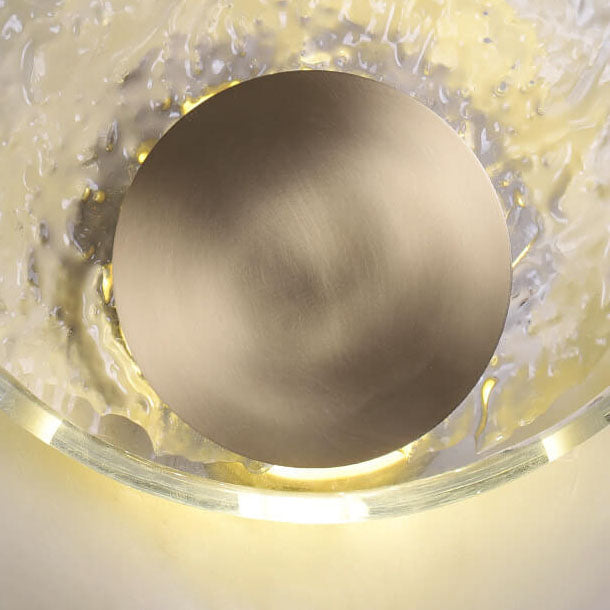 Ice Cracked Glass Copper Wall Lamp
