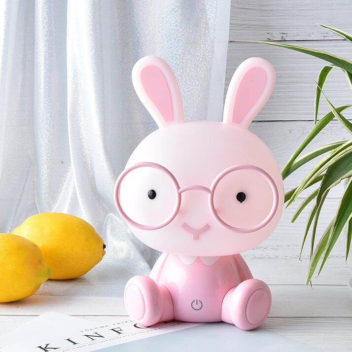 Cartoon Rabbit Glasses Night Table Lamp