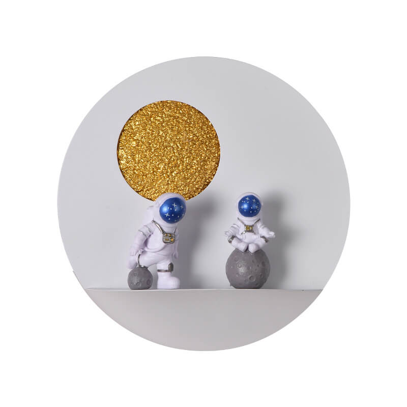 Iron Resin Round Astronaut Wall Lamp