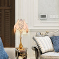 Antique Brass Fabric Tassel Table Lamp