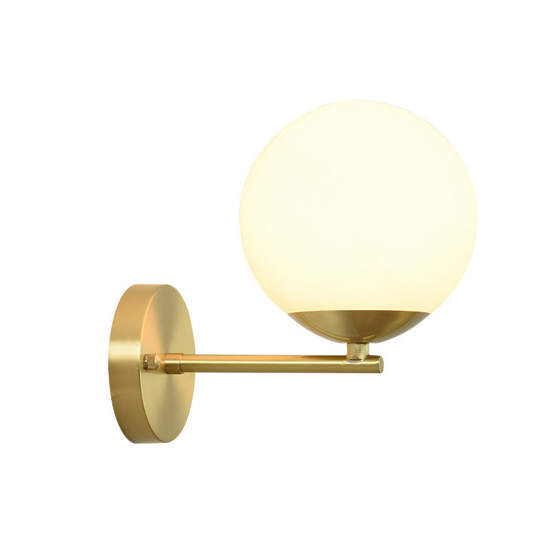 Round Ball Copper Glass Wall Lamp